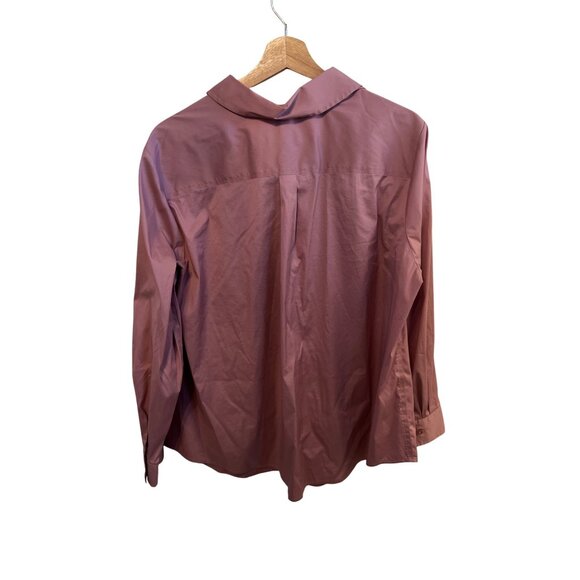 D & Co. Mauve Button-Up Shirt Women's Size 1x Blouse Business Casual Shirt - Picture 5 of 5